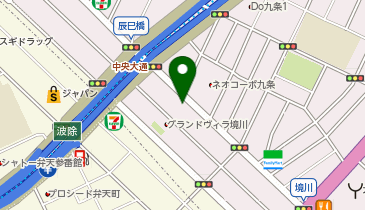 プラスワングルメシティ九条店の地図画像