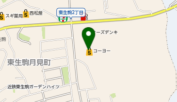 クリーニングルビーKOHYO東生駒店の地図画像