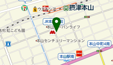 ドンナドナ神戸本山店の地図画像