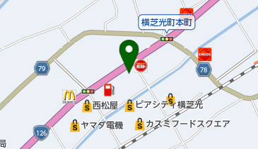 ヤックスデイサービス横芝光の地図画像