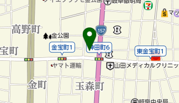 オーシャンネイル岐阜店の地図画像