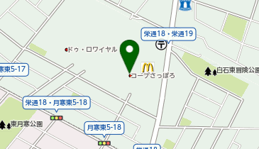 コープさっぽろ コープトラベルの地図画像