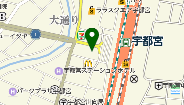 宇都宮駅西口から福田屋前までのバス乗換案内 Navitim