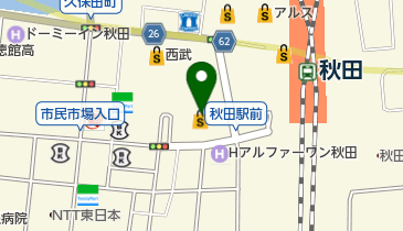 ポーラるーとショップフォンテ秋田店の地図画像