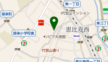 渋谷・代官山・バレエの地図画像
