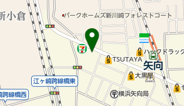 矢向食堂の地図画像