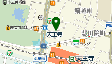 裏天王寺すしセンターの地図画像