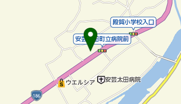 広島市農協とのがホールの地図画像