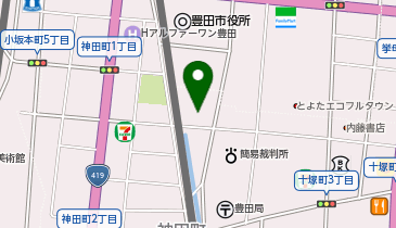 中部電力パワーグリッド株式会社 豊田営業所停電、電柱・電線・メーターなの地図画像