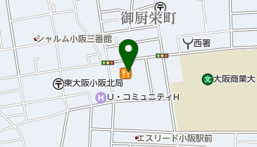 K-net小阪店の地図画像