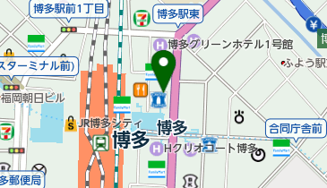 やま中オリエンタルホテル福岡博多ステーション店の地図画像