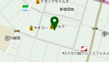 CUT1000ベルク川越新宿店の地図画像