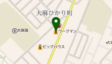 ワークマン江別大麻店の地図画像