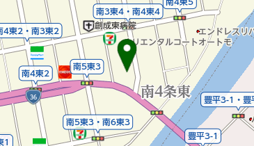 お焚き上げ札幌の地図画像