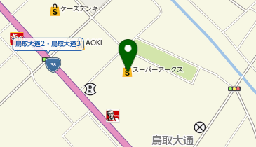 ブティックカドスーパーアークス鳥取大通店の地図画像