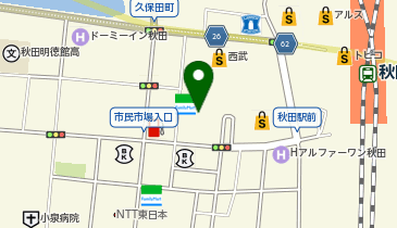 シュタイフ秋田の地図画像