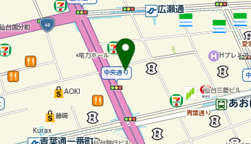HANDAWatchWorld・仙台・たなばた時計店の地図画像