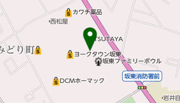 クリーニング洗濯王ヨークベニマル坂東店の地図画像