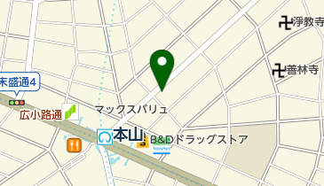 Uエステティック本山店の地図画像