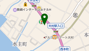 iPhoneリペア工房大村の地図画像