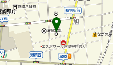 宮崎家庭裁判所 家事受付の地図画像