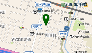 尼崎市役所 総務局 市民サービス部 阪神尼崎サービスセンターの地図画像