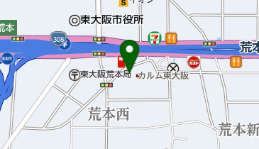 かさねや東大阪店の地図画像