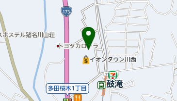 理容室インザバーバーイオンタウン川西店の地図画像