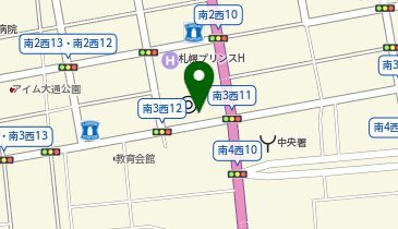 札幌公共職業安定所 あいワーク中央の地図画像