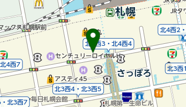 サイコバニー大丸札幌店の地図画像