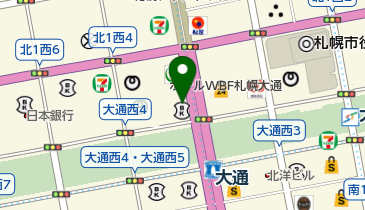 札幌市役所 市民文化局 地域振興部 大通証明サービスコーナー(住民票・の地図画像