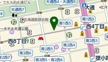 大衆串横丁てっちゃん南1条店の地図画像