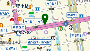かに将軍札幌本店の地図画像