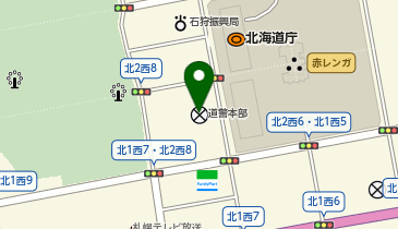 北海道警察本部 交通指導課常駐警察官室の地図画像