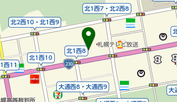 北海道行政書士会札幌支部の地図画像