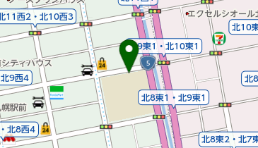 札幌市役所 子ども未来局 子ども育成部 北九条小ミニ児童会館の地図画像