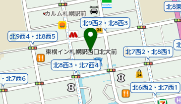 サントリーフーズ株式会社北海道支社の地図画像