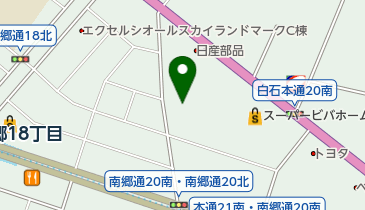 ビバペッツテン・テン白石本通店の地図画像