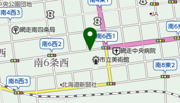 網走市役所 美術館の地図画像