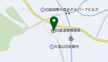 レストラン小麦畑と青い池の地図画像