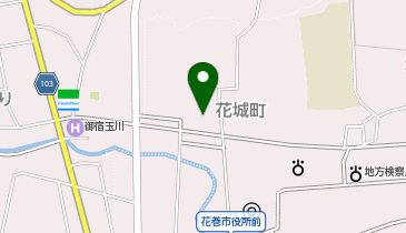 岩手県花巻地区合同庁舎県南広域振興局花巻保健福祉環境センター・岩手県中の地図画像