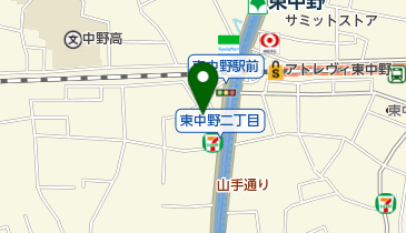 J&S東中野店の地図画像