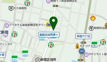 歌舞伎町ゆきざきの地図画像