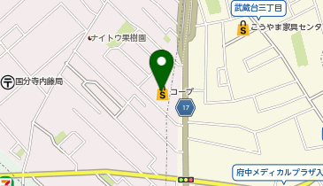 うさちゃんクリーニングコープ国分寺内藤店の地図画像