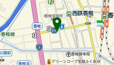 デフィー香椎店の地図画像