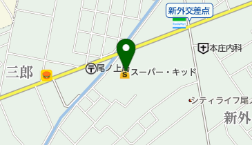 肉のクック新外店の地図画像