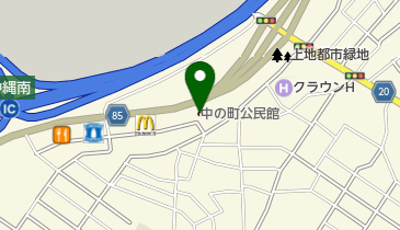 中の町公民館の地図画像