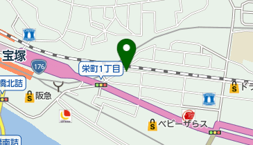 テニスラウンジ宝塚の地図画像