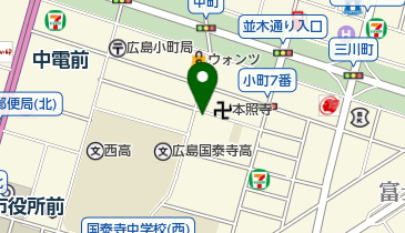 広島市自転車等駐車場 小町第一自転車等駐車場の地図画像