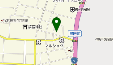 城下町長府整骨院の地図画像